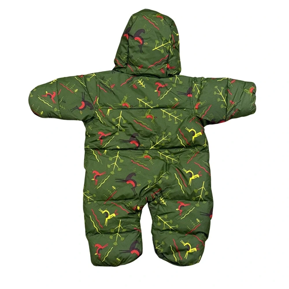 Columbia Snuggly Bunny Bunting Green Outdoor Print Snowsuit Infant 6 Months NWT